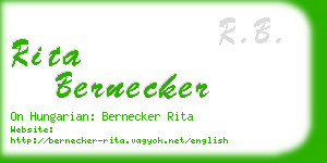 rita bernecker business card